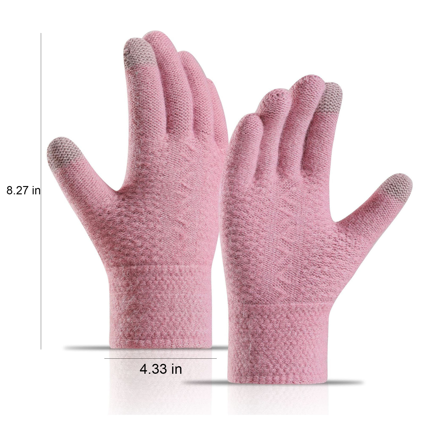 Women's Double-Layer Touch Screen Warm Gloves 5