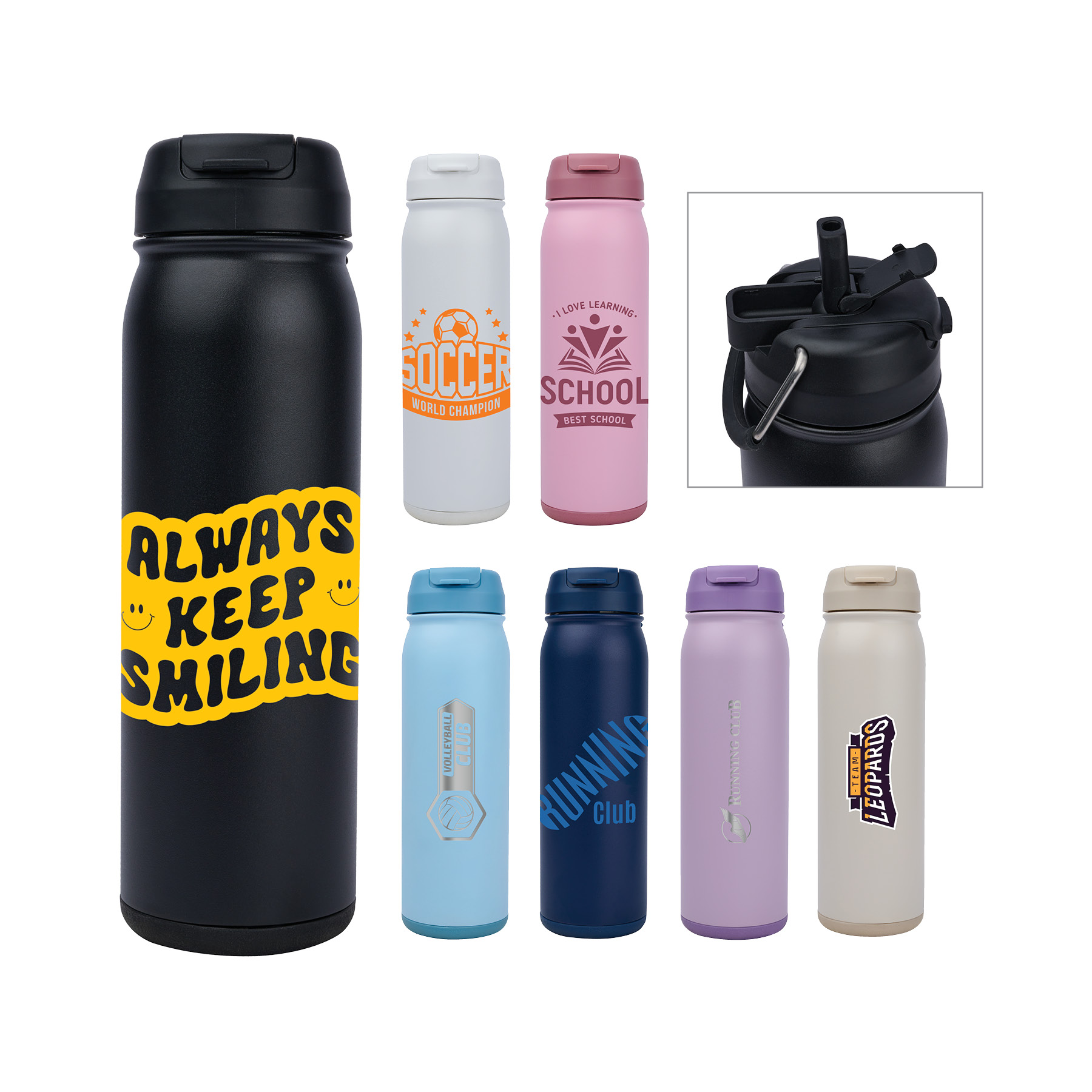 Dylan 24 oz. Double Wall, Stainless Steel Water Bottle, custom water bottle with logo imprint 6