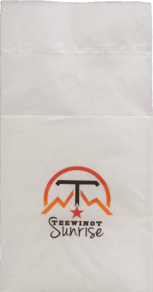 Pocket Napkin 2 Ply White Digital Print 2