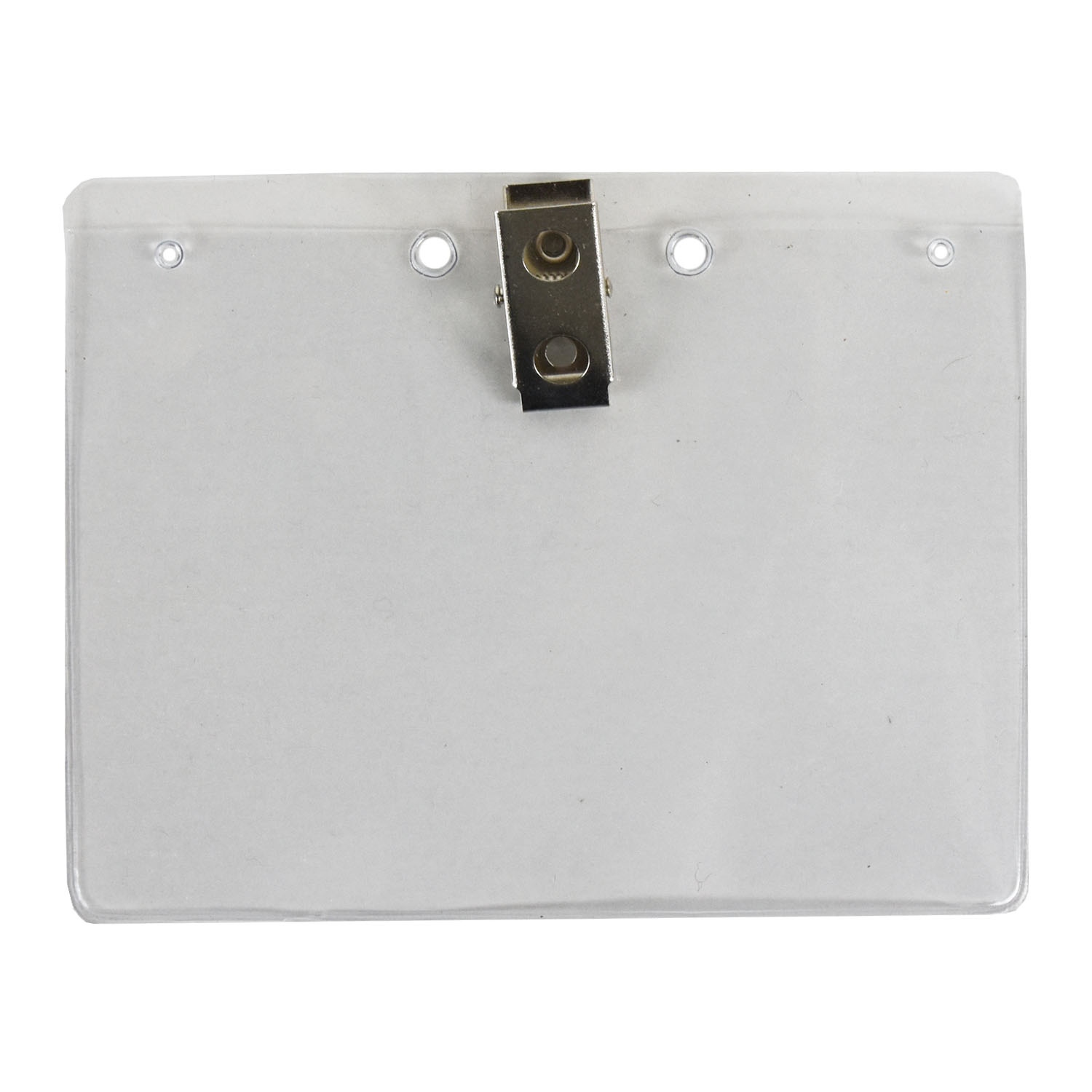 4x3 inch Horizontal Vinyl Badge Holder With Swivel Clip