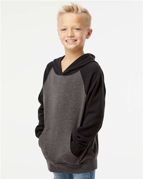 Youth Lightweight Special Blend Raglan Hooded Sweatshirt - PRM15YSB 42
