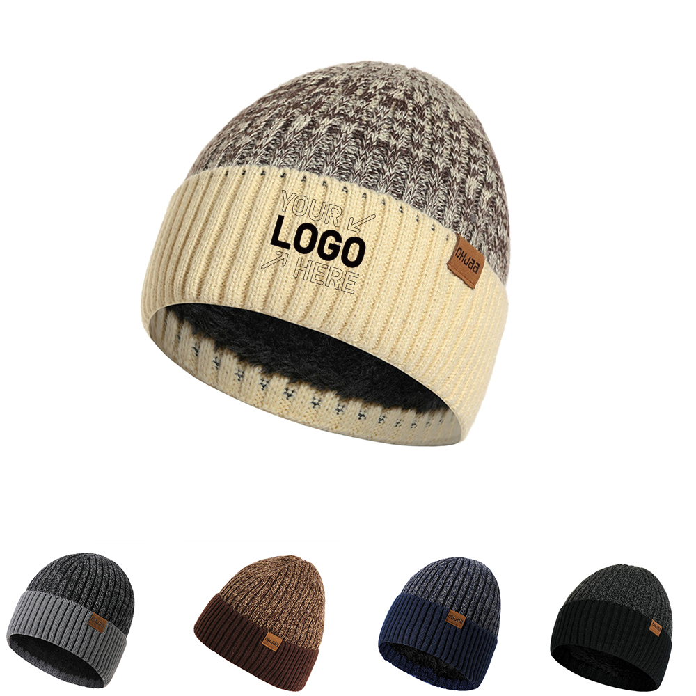 Autumn and winter neutral European and American solid color warm hat 3
