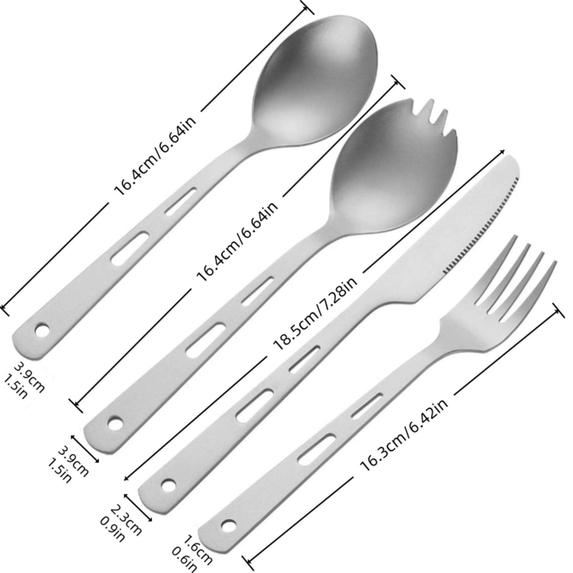 Titanium Camp Cutlery Travel Outdoor Set 2
