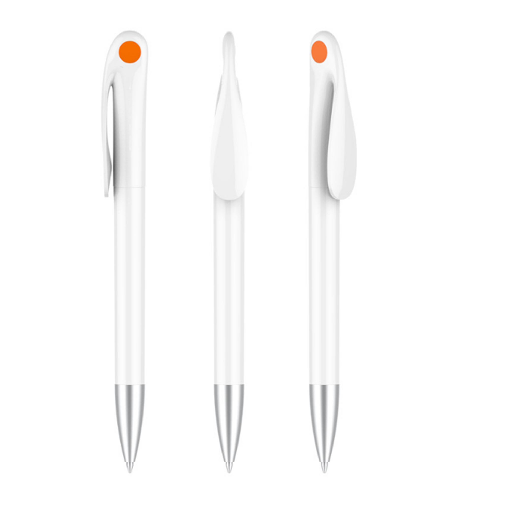 Durable Clip Plastic Black Ballpoint Pen 4