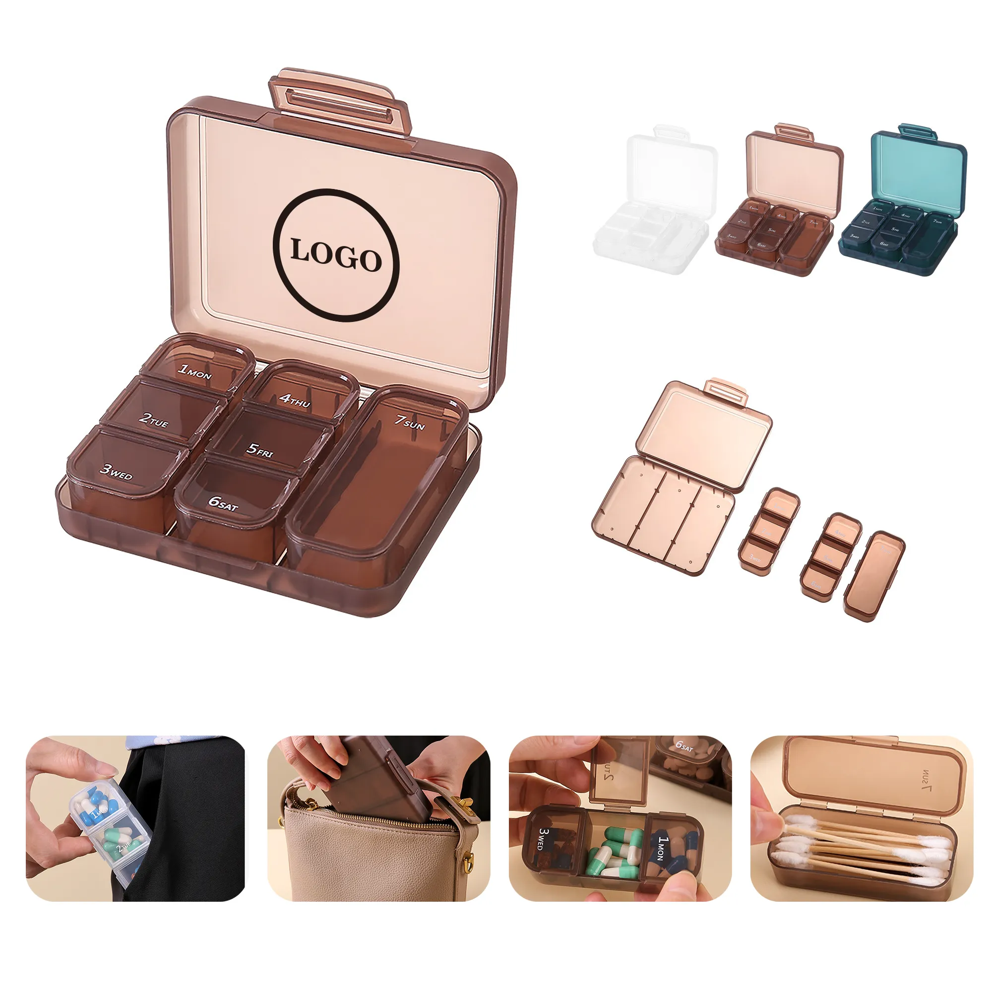 Fashionable Transparent Pill Box 4