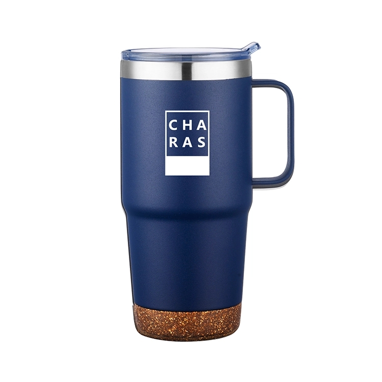 DELAWARE - 24 OZ STAINLESS STEEL TRAVEL MUG WITH CORK BOTTOM 1