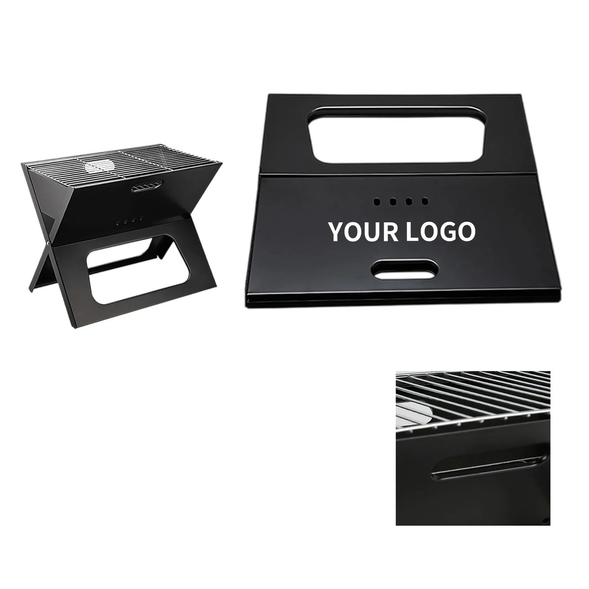 Metal Cooking Grill with Foldable Legs and Bag 3