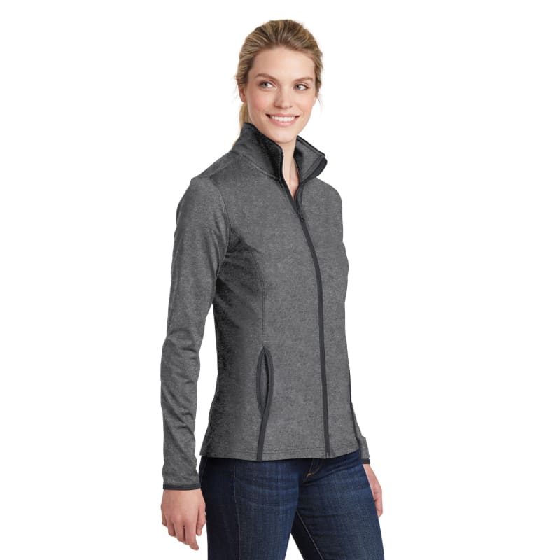 Sport-Tek Women's Sport-Wick Stretch Contrast Full-Zip Jacket. 3