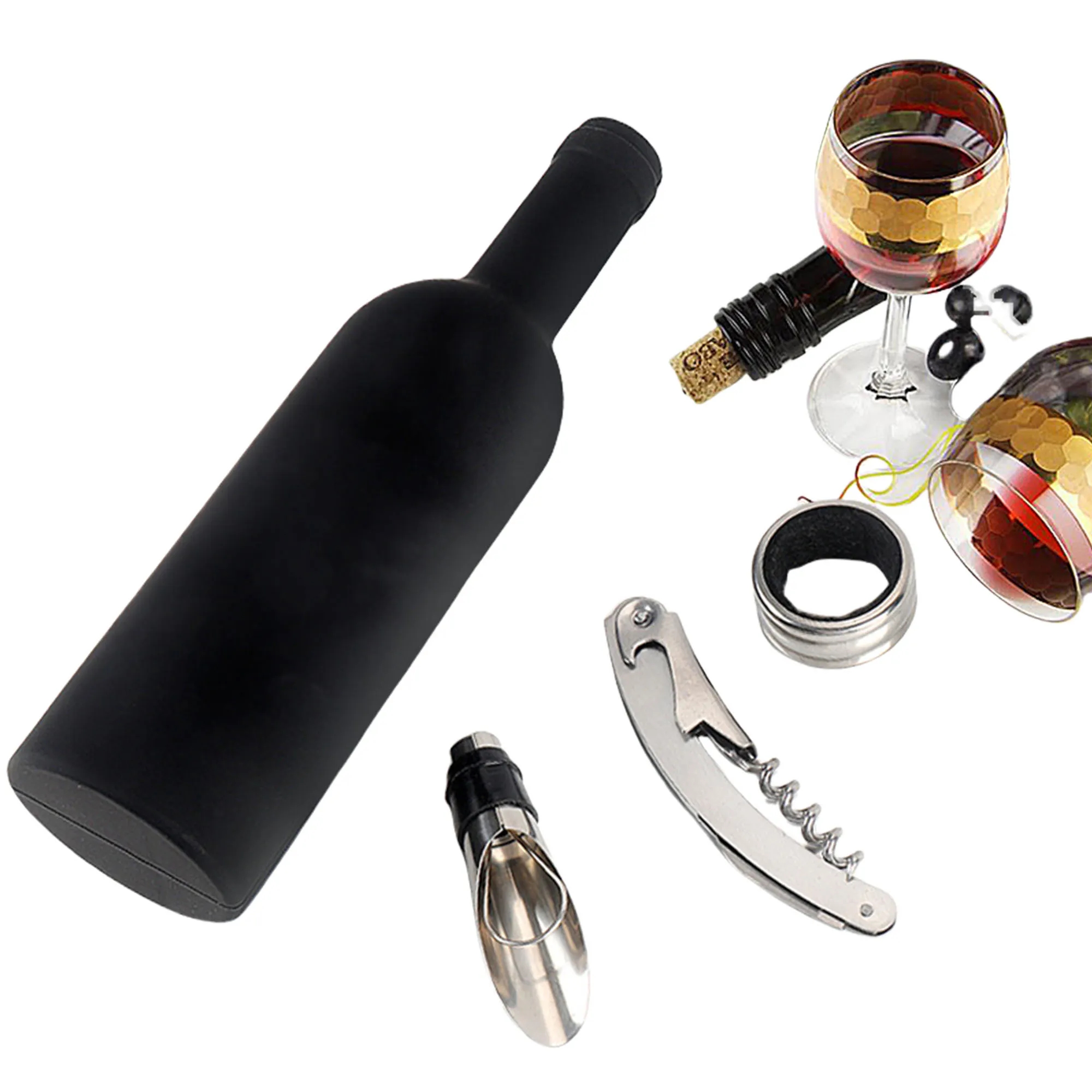 Bottle Shaped Wine Opener 5 Piece Set 3