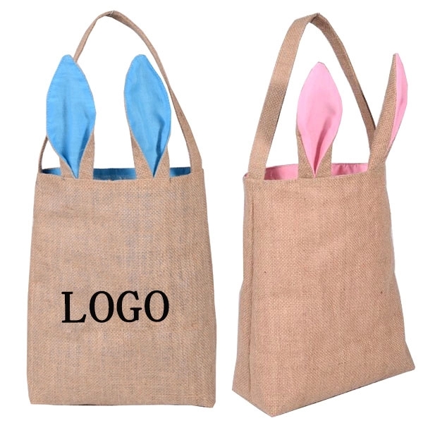Burlap Easter Bunny Bag 6