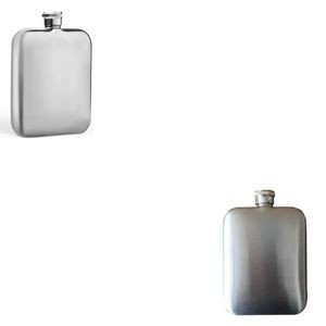 Black Round Corner 6oz Stainless Steel Flask With Funnel 9