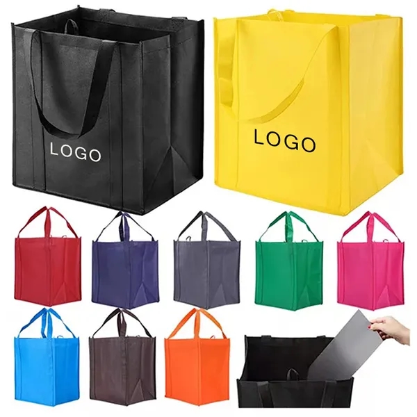Non-Woven Shopper Tote with Plastic Insert -15x13x10 5
