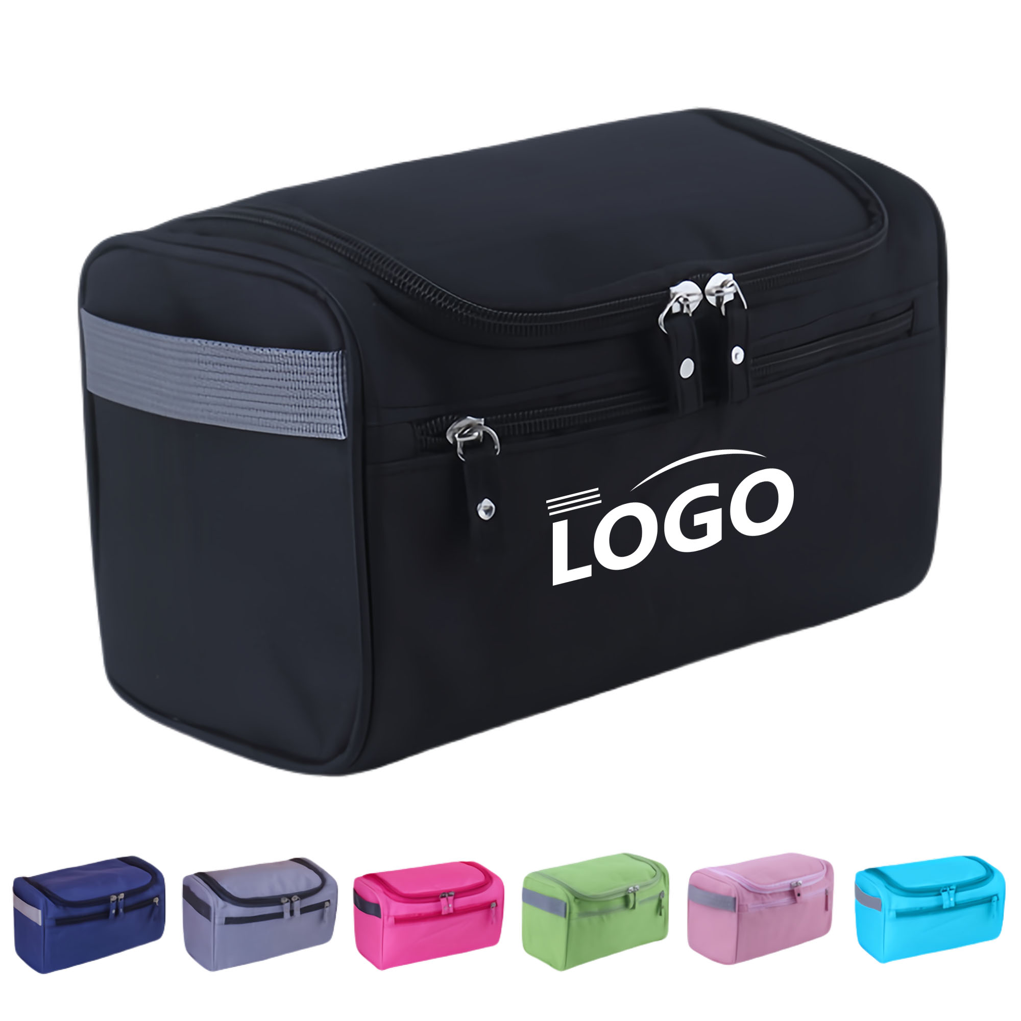 Men's waterproof large capacity side handle toiletry bag 4
