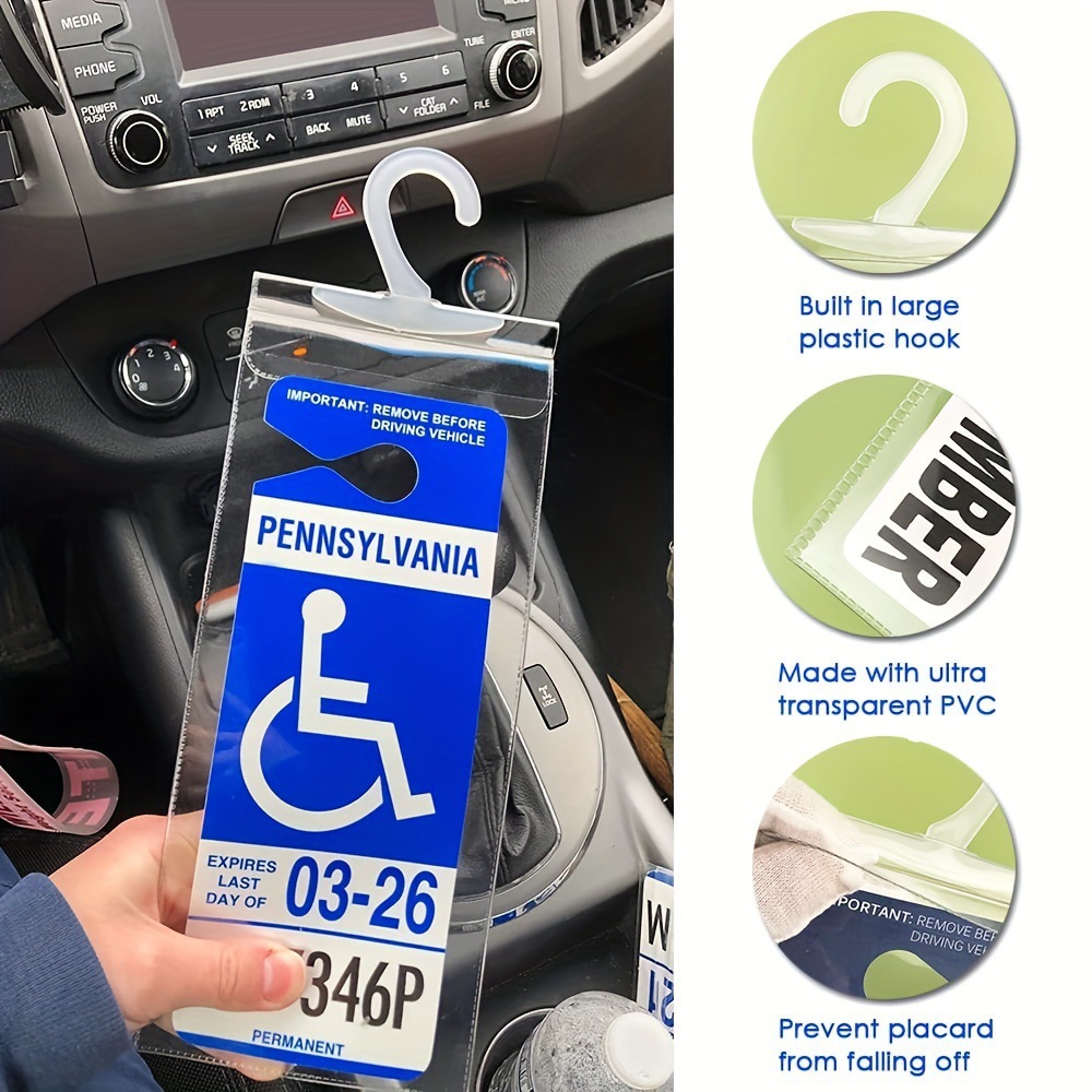 Parking Placard Holder with Large Hanger 2