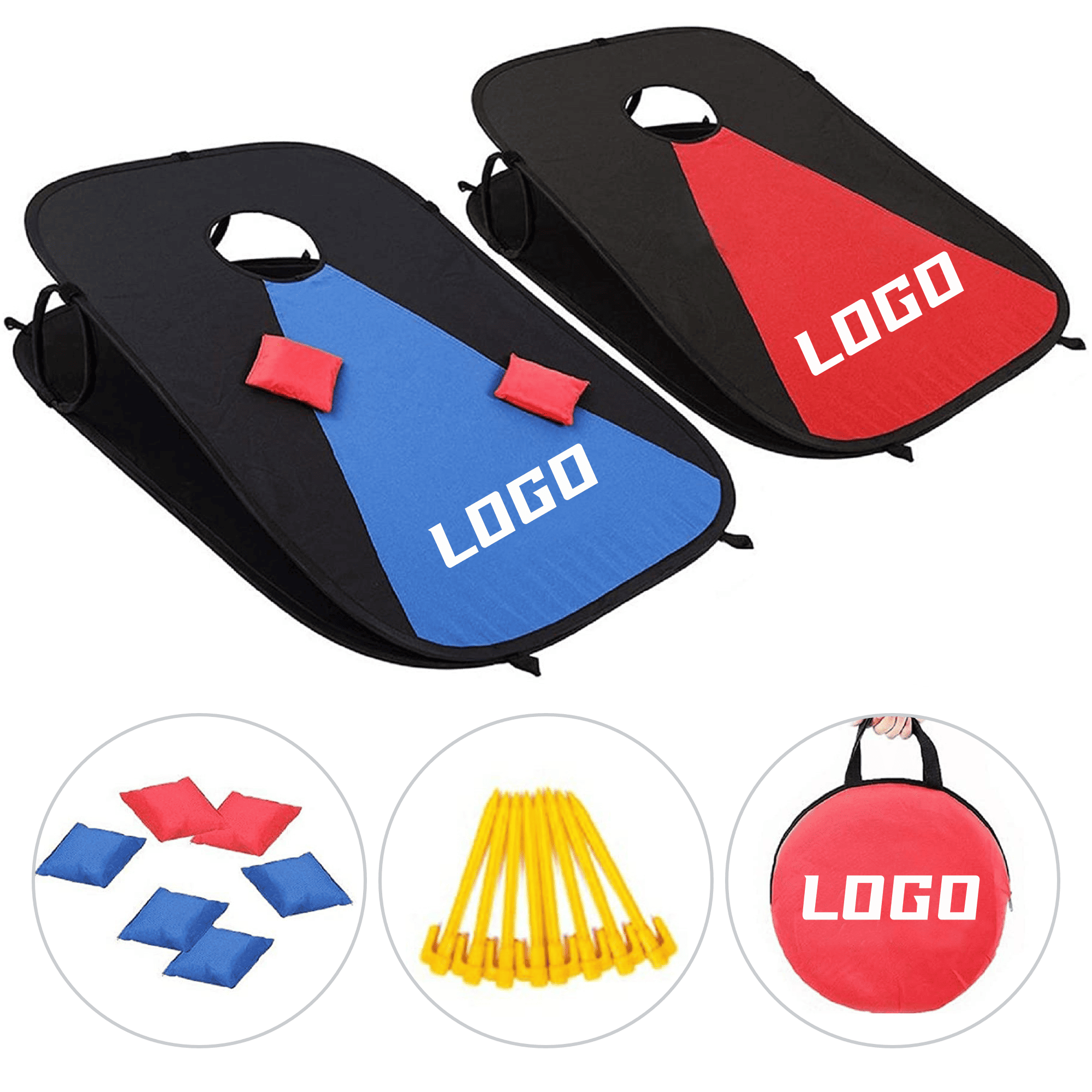 Portable Foldable Outdoor Bean Bag Toss Game Set 3