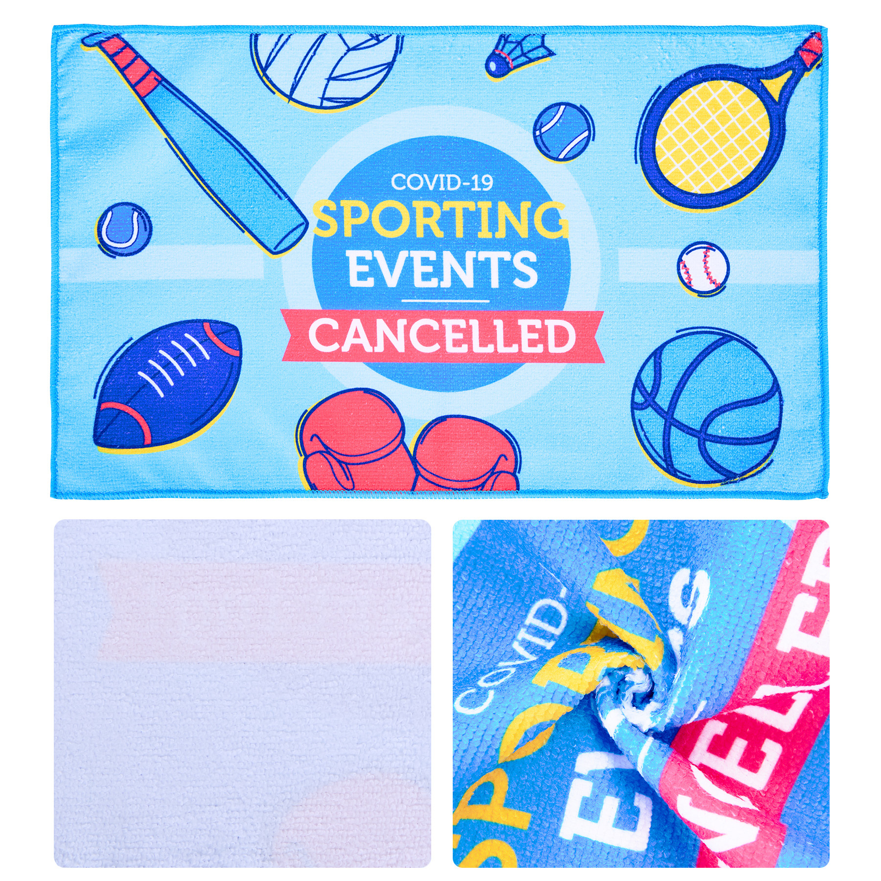 11" X 18" Sublimated Microfiber Rally Towel 3