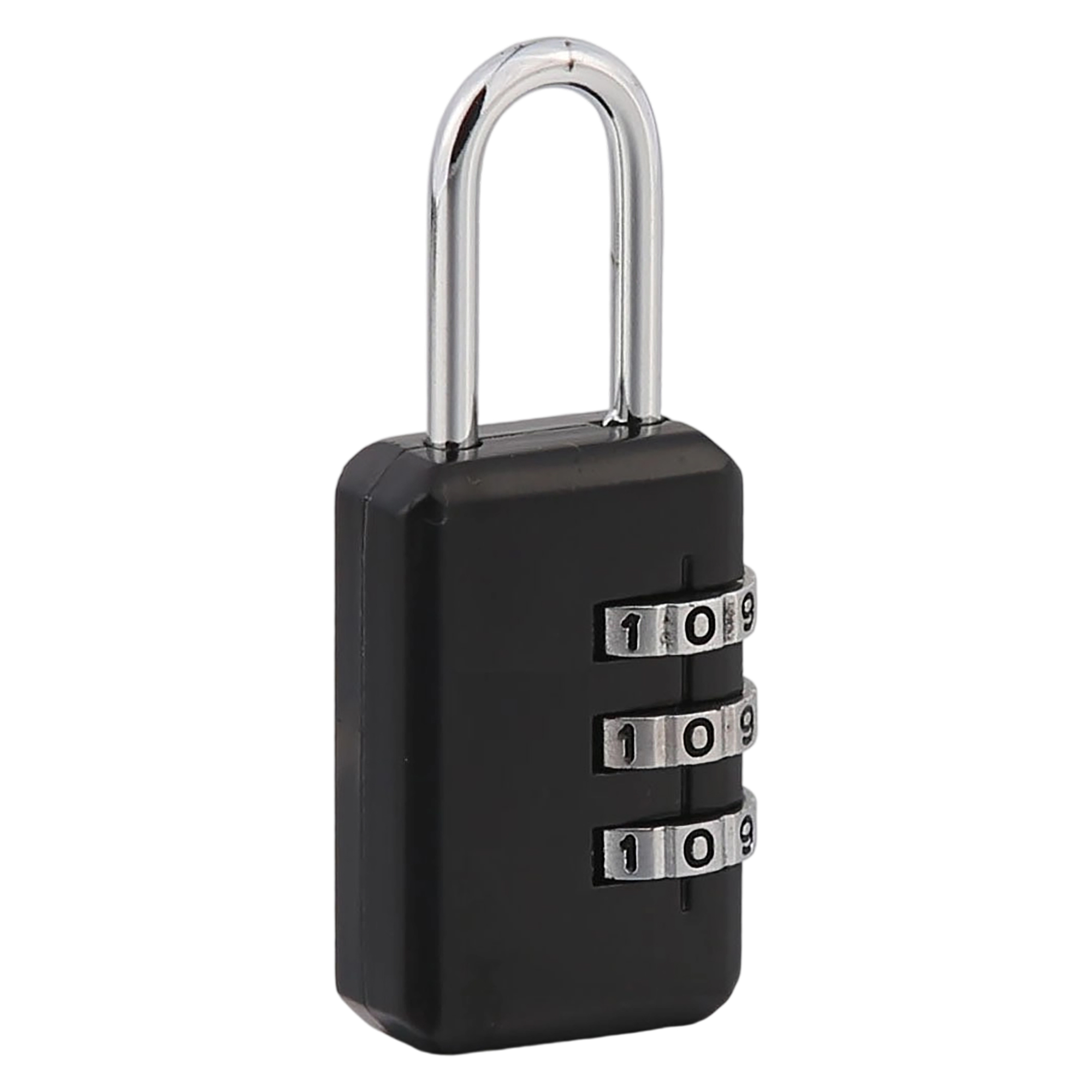 Three Digit Resettable Padlock Zinc Alloy Body Hardened Steel Shackle 6