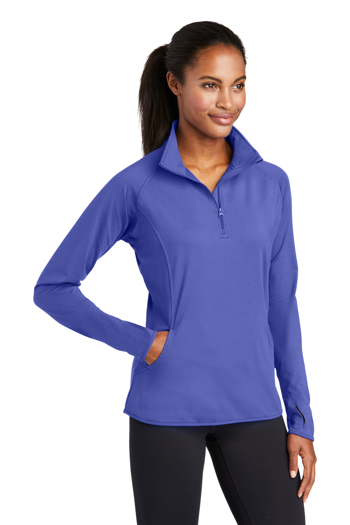 Sport-Tek® Women's Sport-Wick Stretch 1/4-Zip Pullover 13