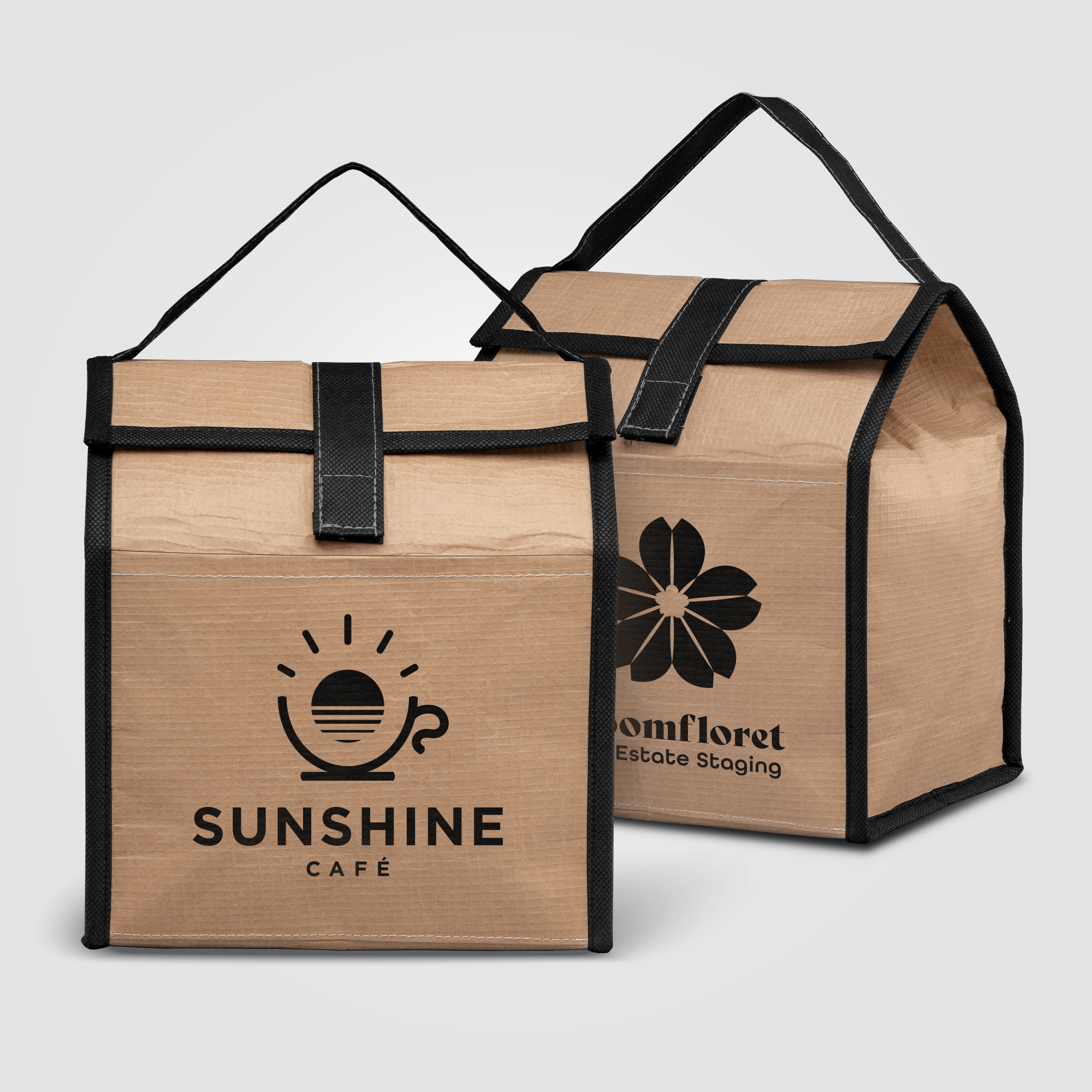 Natural - Woven Paper Cooler Lunch Bag 5