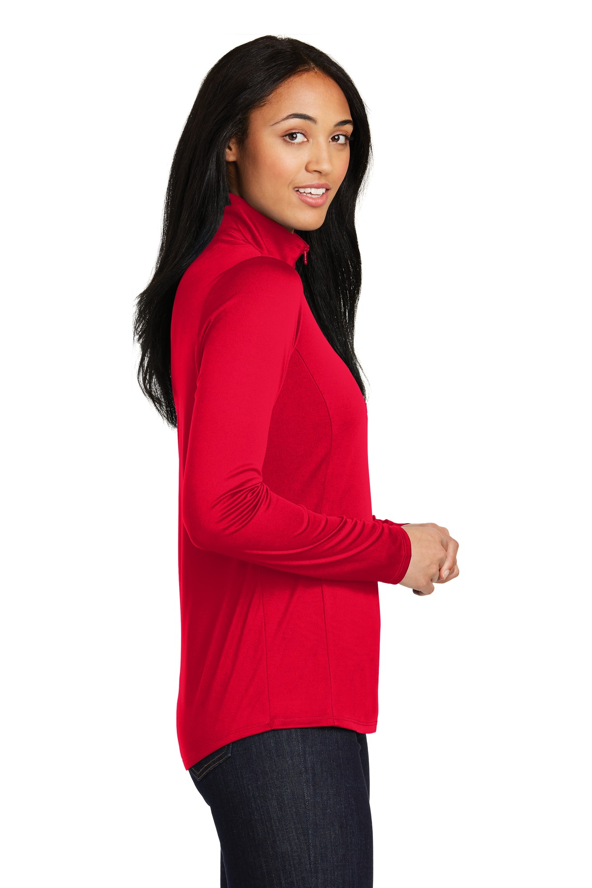 Sport-Tek Women's PosiCharge Competitor 1/4-Zip Pullover. LST357, custom hoodie or sweatshirt with logo imprint 47