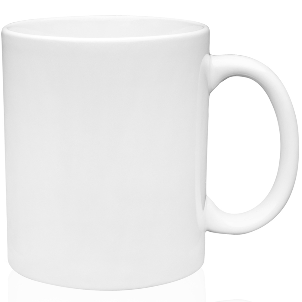 11 oz. Traditional Ceramic Mug - White 1