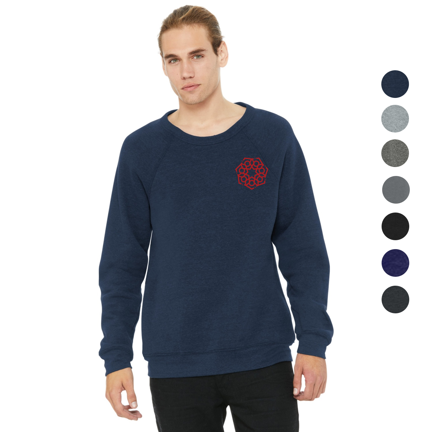 BELLA+CANVAS Unisex Sponge Fleece Raglan Sweatshirt 7 oz. 1