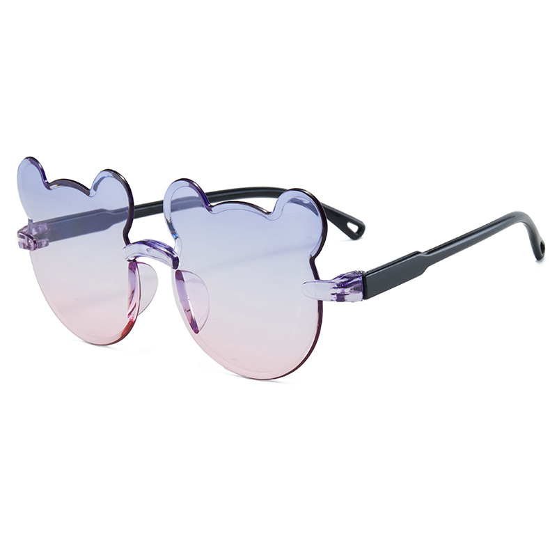 Teddy Bear Shape Kids Sunglasses- Gradient Colo 2