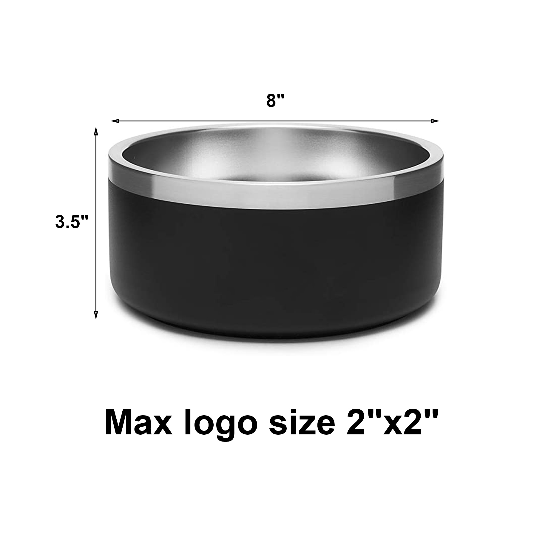 64oz Stainless Steel Pet Bowl 3
