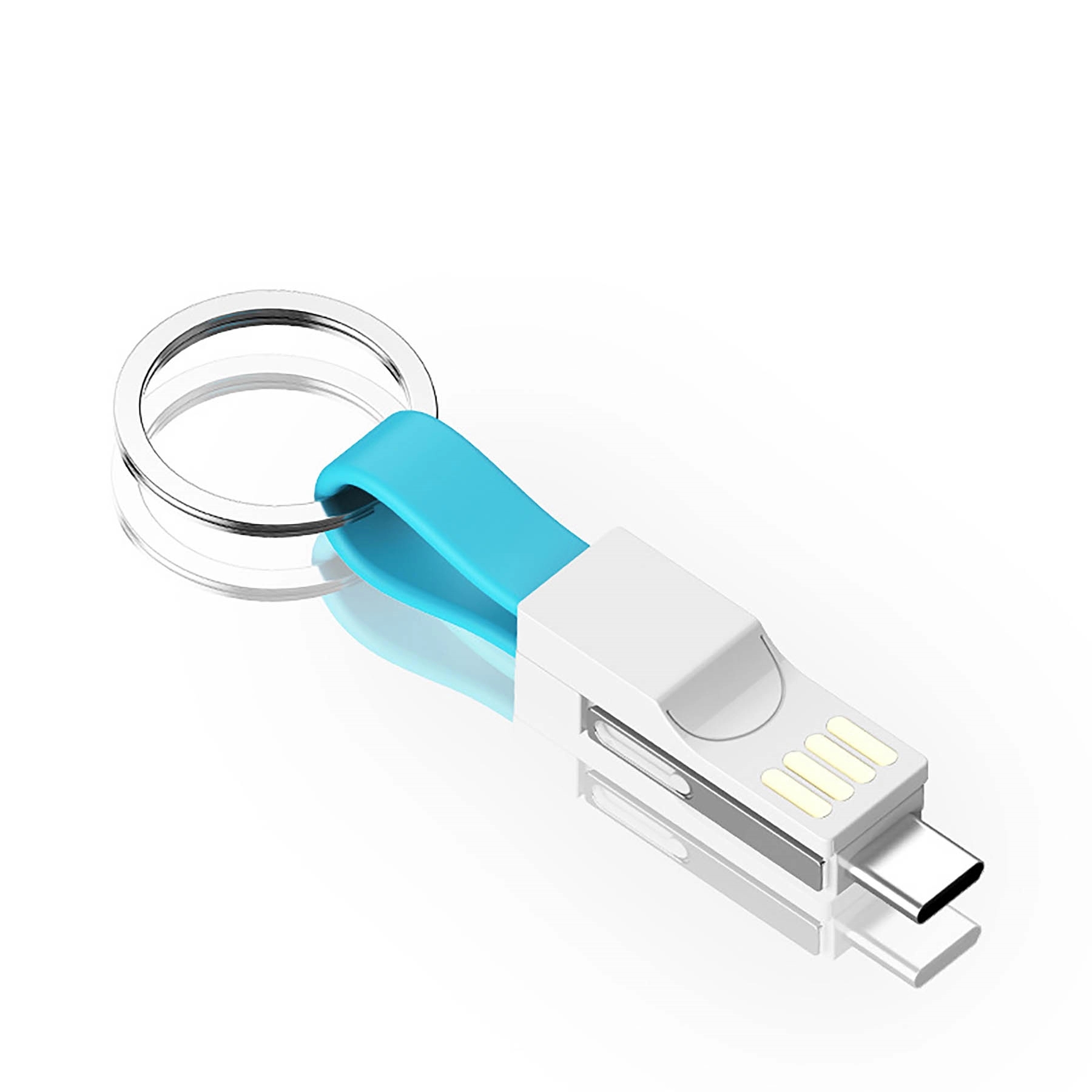 Lightning Cable Keychain 3in1 Short Fast Charging Cord 8