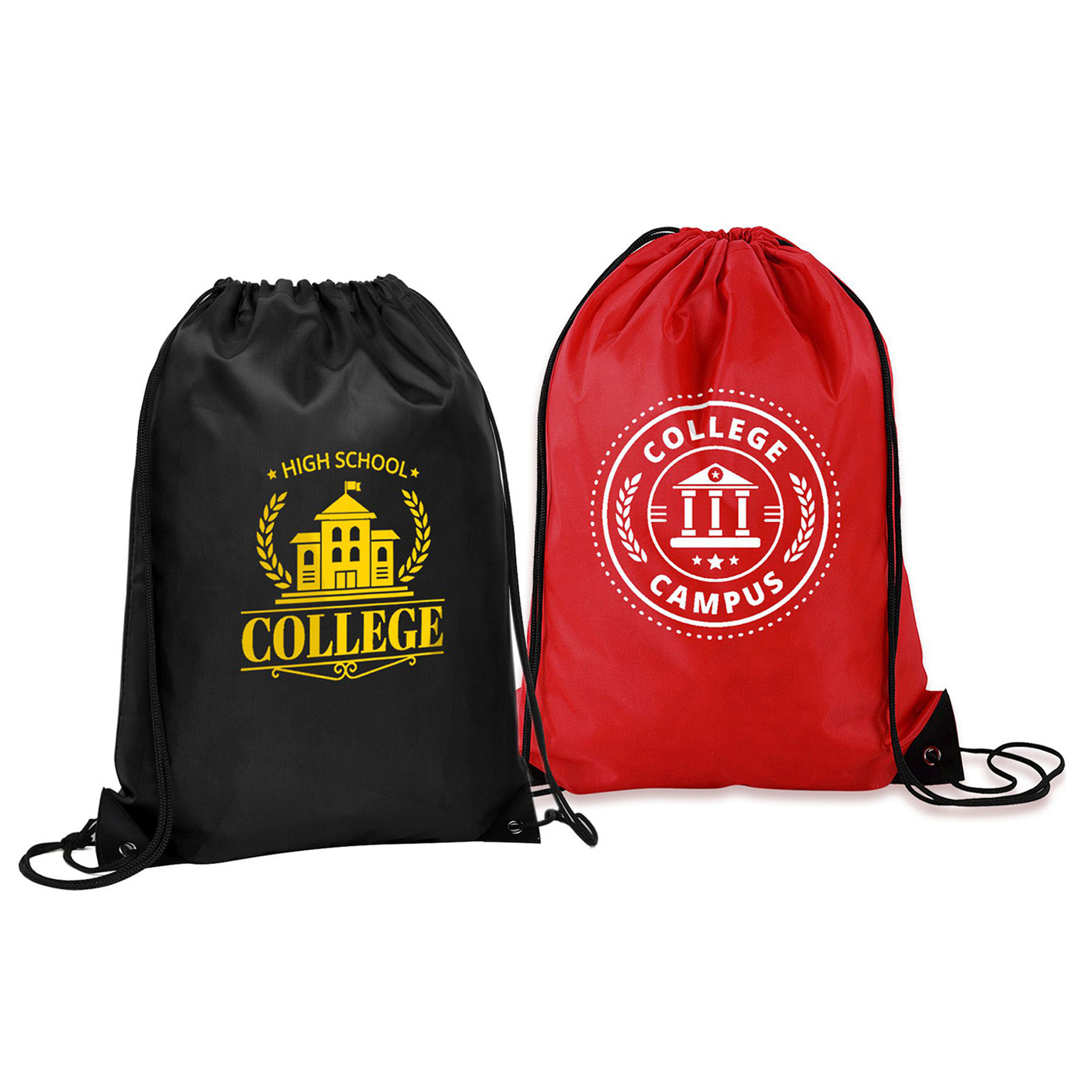14" X 18" Polyester Drawstring Backpack (Ocean) 12