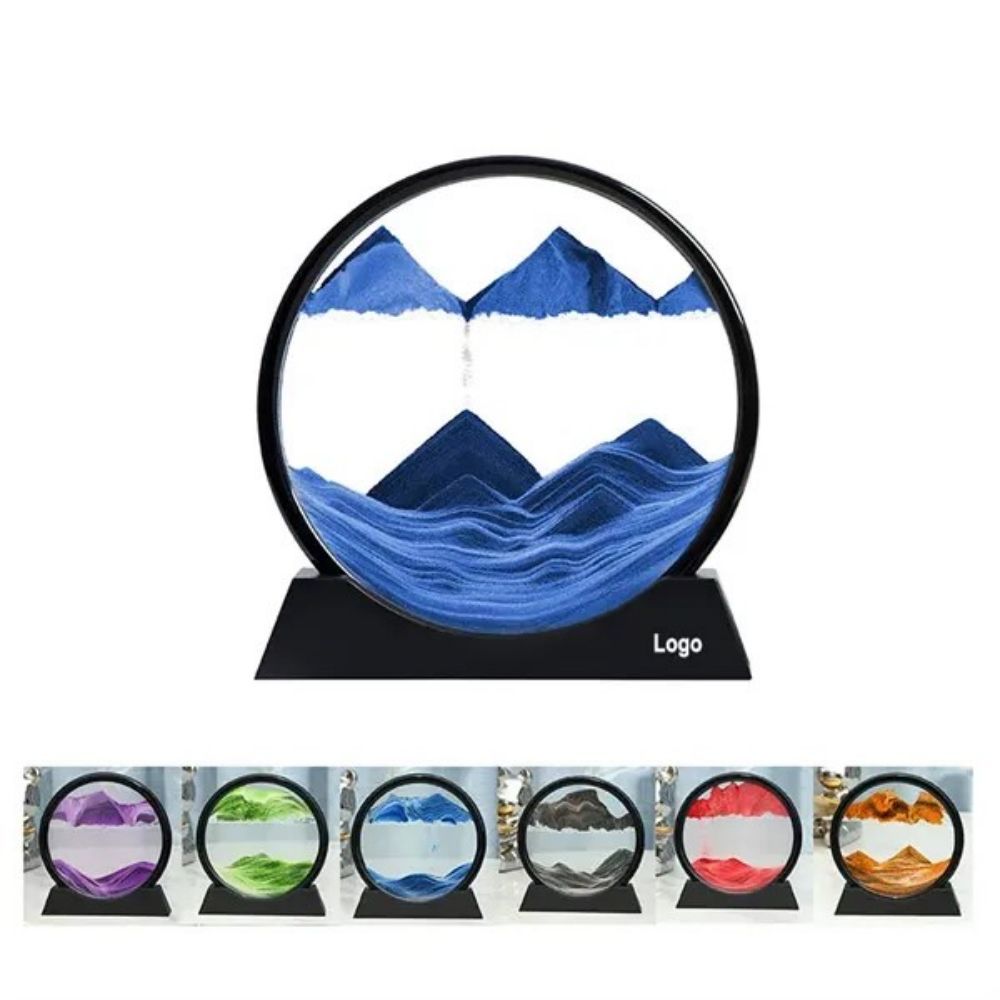 Round Glass 3D Sand Artistic Sandscape for Home,Office 2