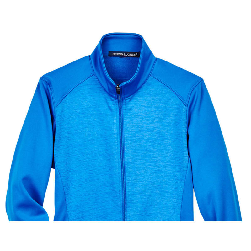 Devon & Jones Ladies' Newbury Colorblock Mélange Fleece Full-Zip 6