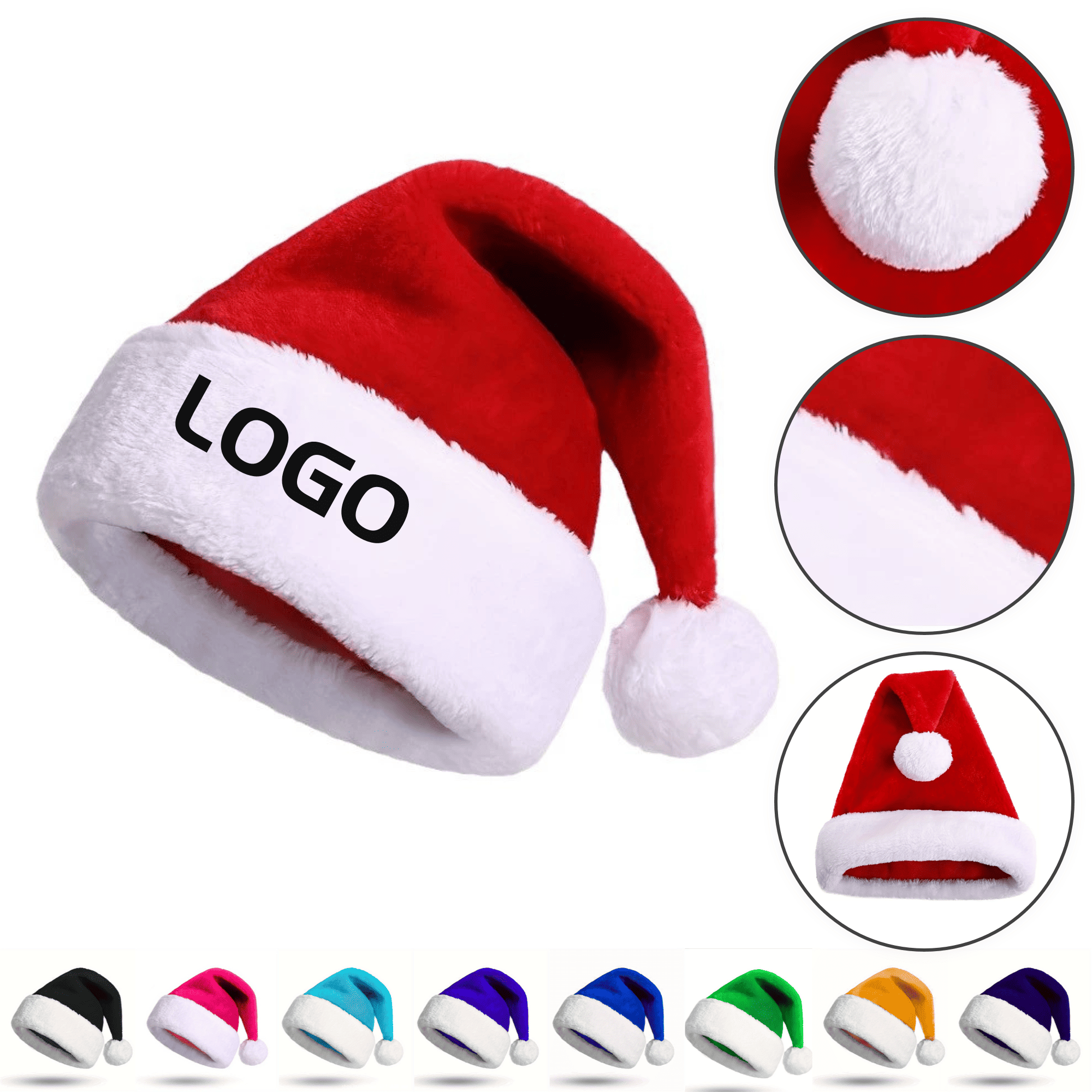 Adult Size Santa Inspired Plush Winter Hat 2