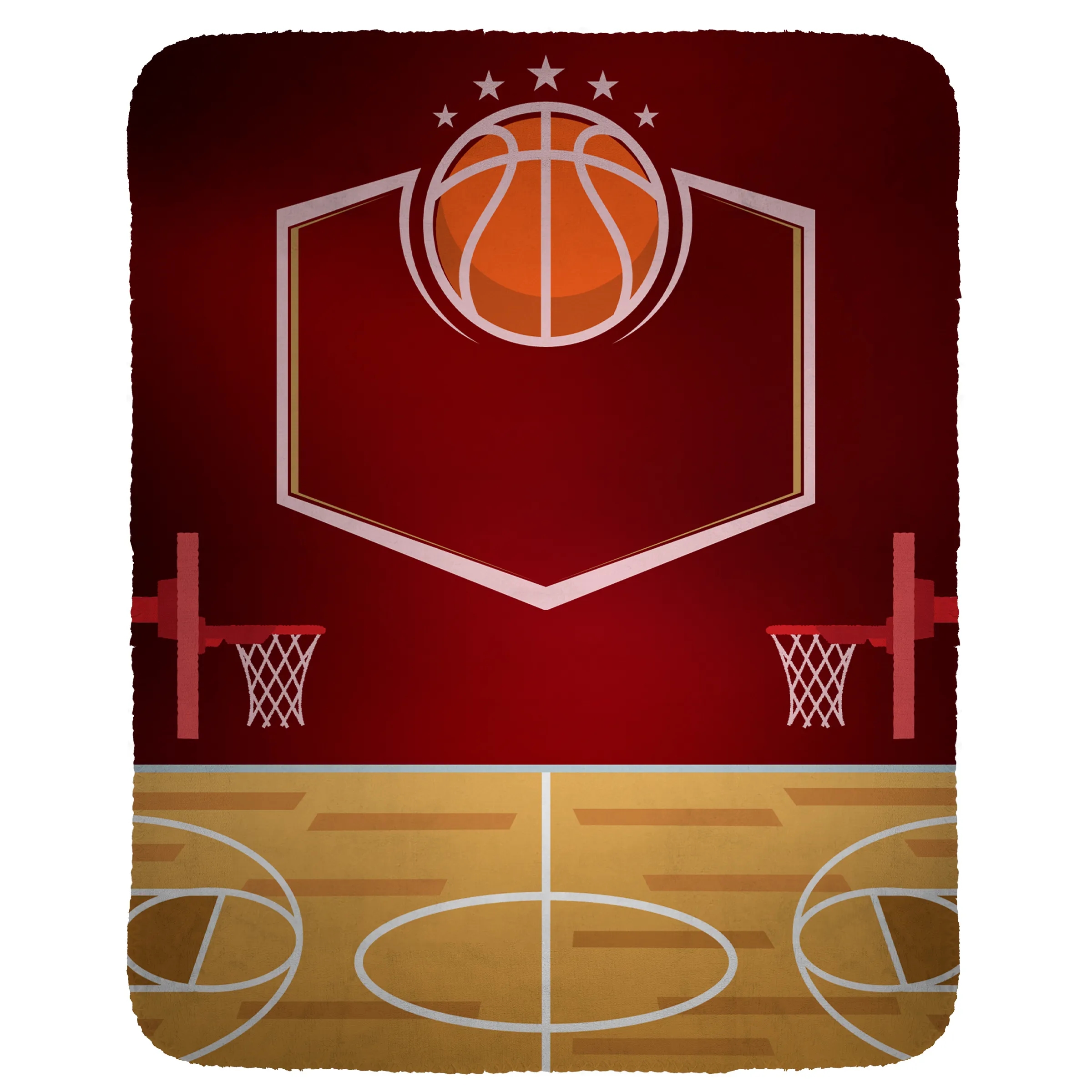 Basketball Velvety Recycled Plush Blanket 3