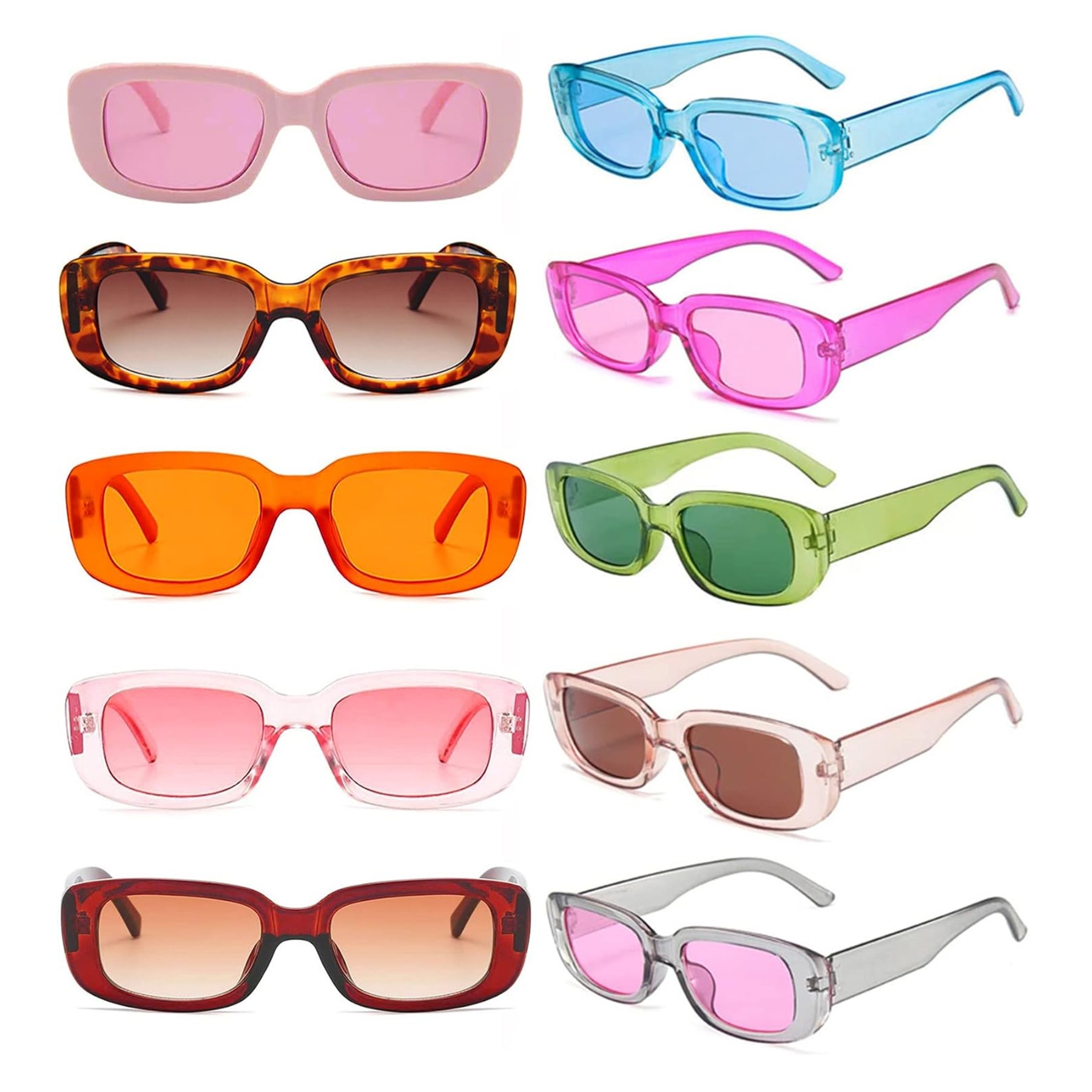 Retro Rectangle Narrow Square Frame Sunglasses 3