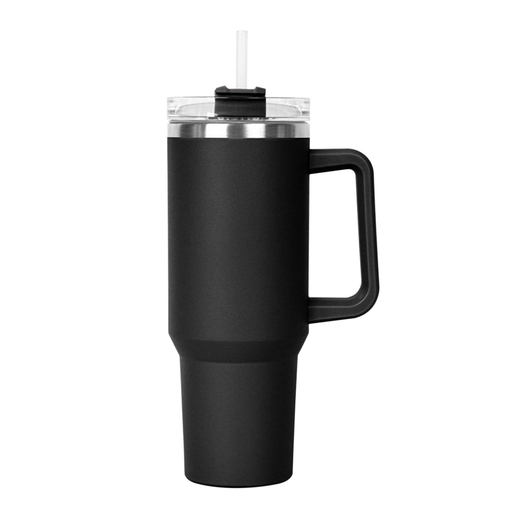 40 OZ. S/S Travel Handle Mug w/ Twist Closure Straw Lid 10