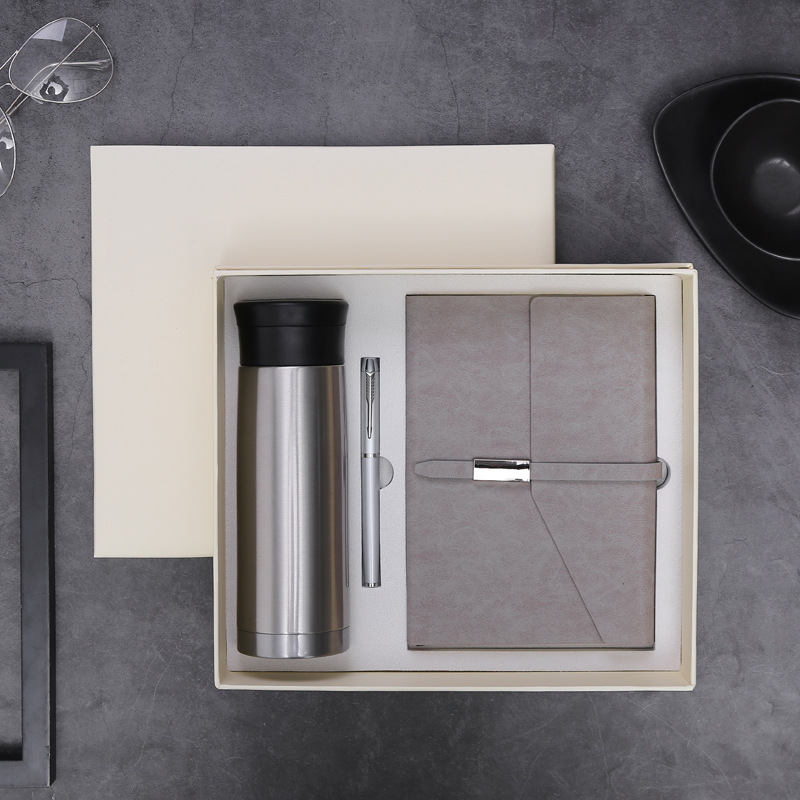 Thermos Cup Notebook Business Set / Ballpen 9