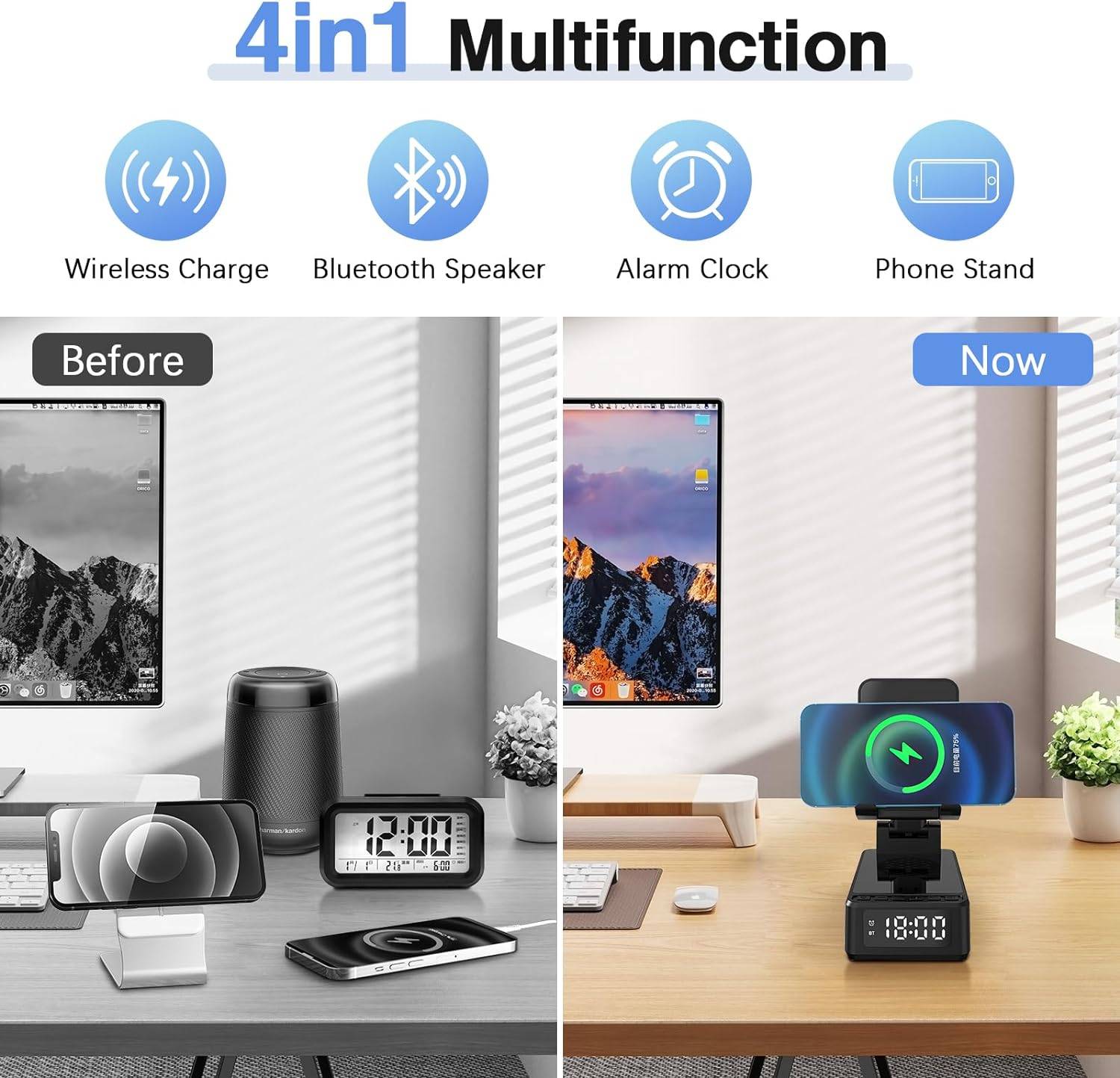 Cell Phone Stand with Wireless Bluetooth Speaker 6