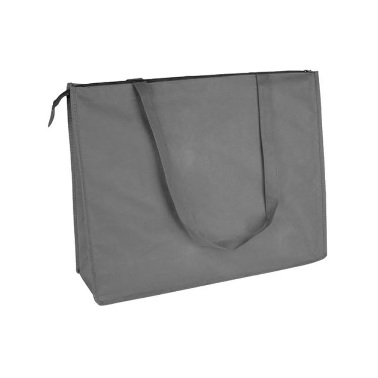 Zippered Tote Bags - Black Extra Large 1