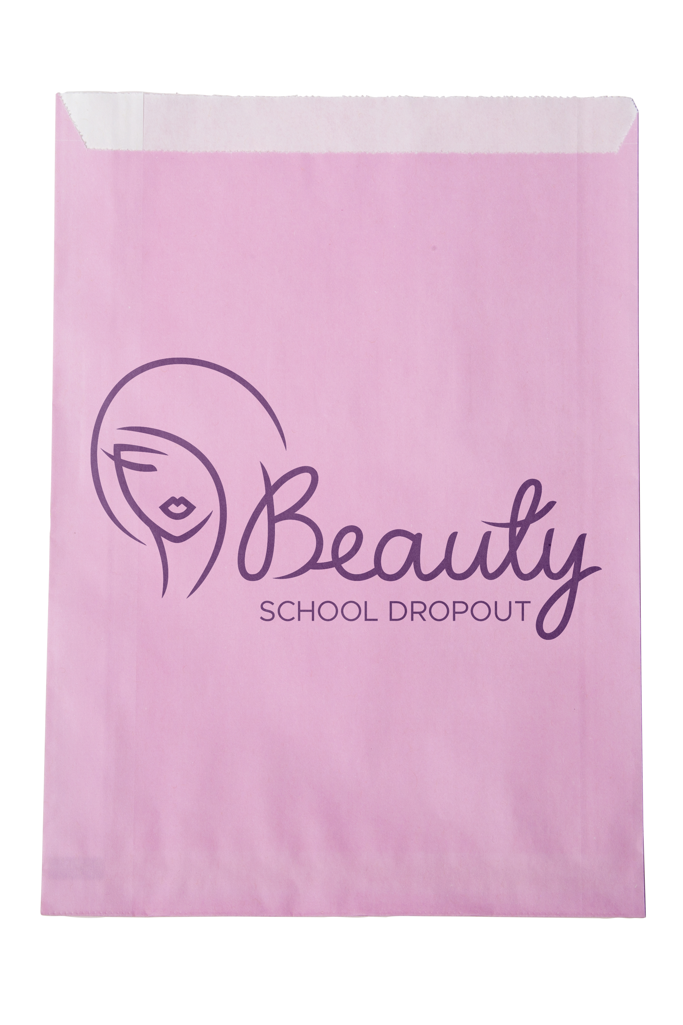 One-color Colored Paper Bag Pink (7.5"W x 10"H)