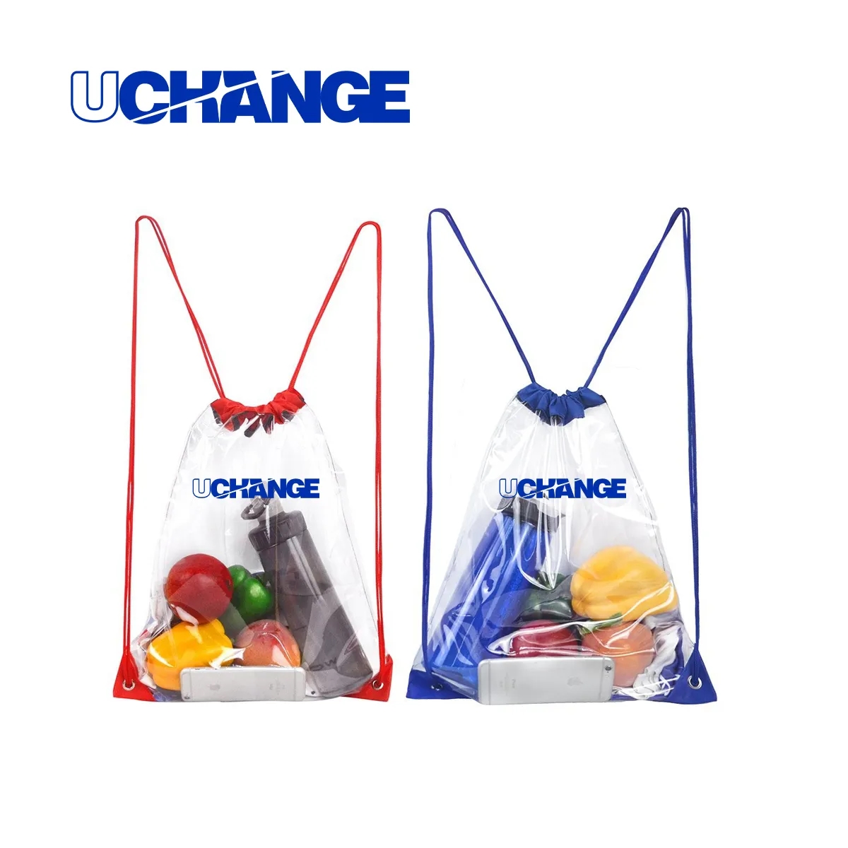 Clear PVC Drawstring Backpack For Events And Gyms 12