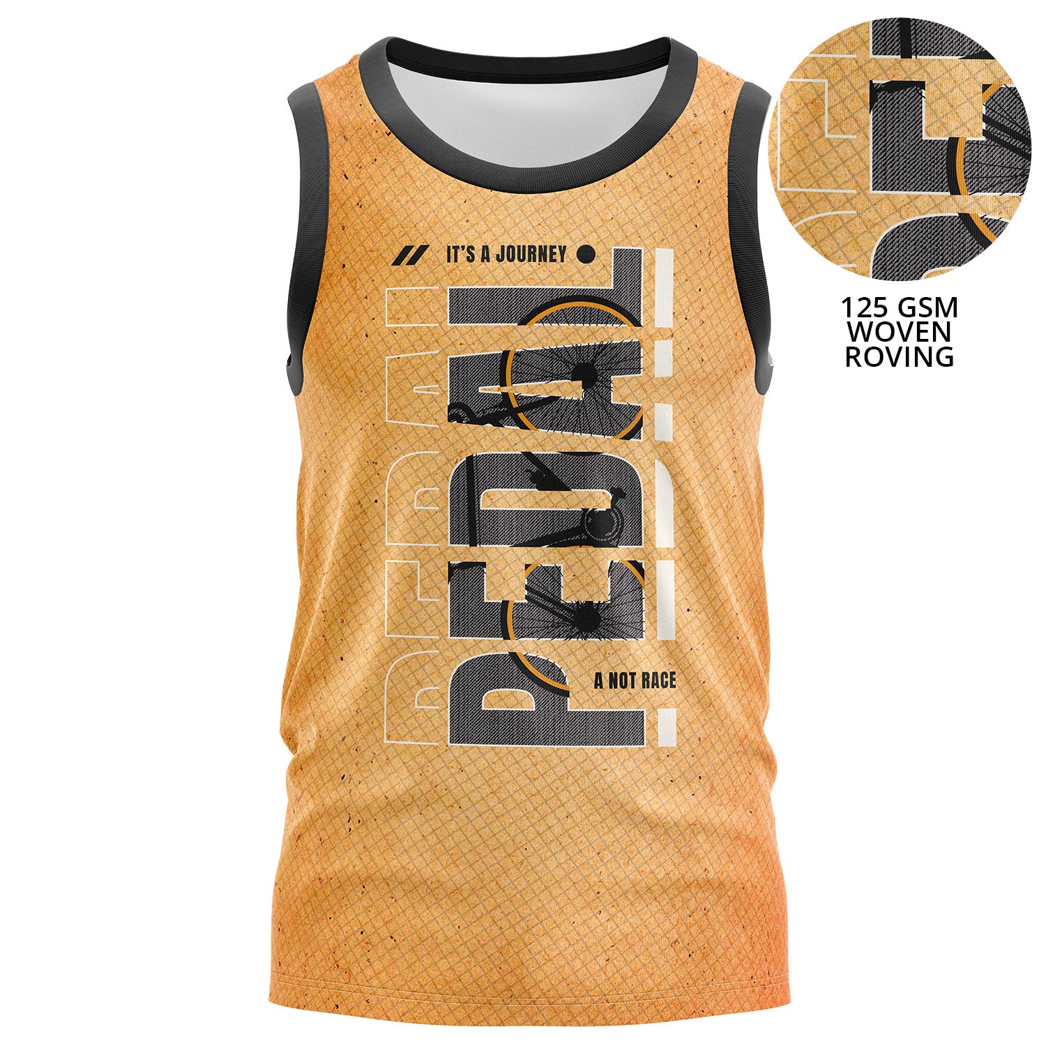 Unisex 125 GSM Woven Roving Performance Sublimation Tank Tops 3
