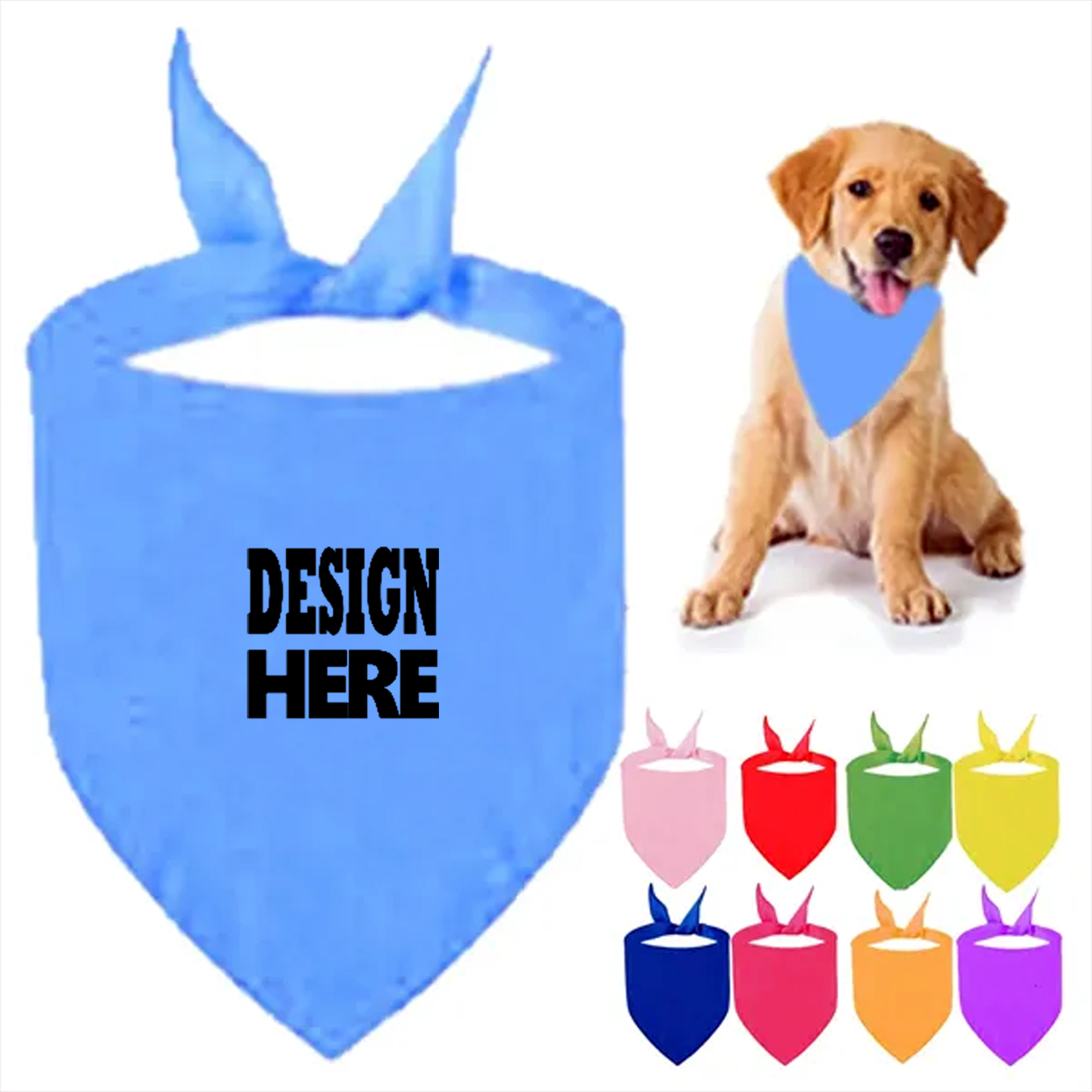 Custom Dog Bandana Scarf Bib ?C 50pc Minimum 3