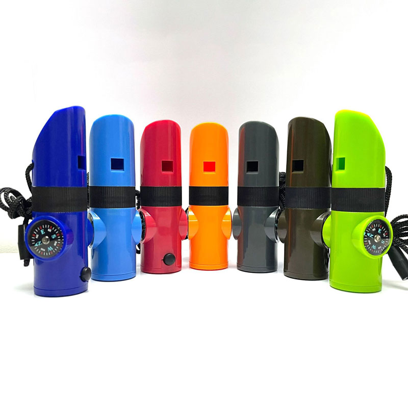 7-in-1 Emergency Whistles w/Compass & Thermometer 3