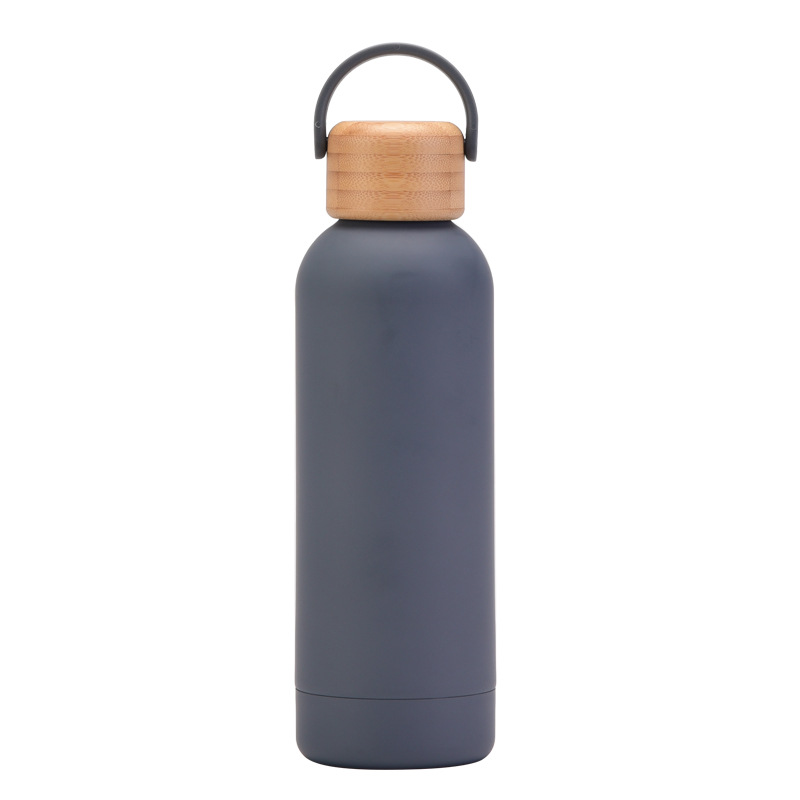 17 oz. Double Wall Stainless Steel Water Bottle w/ Bamboo Lid 20