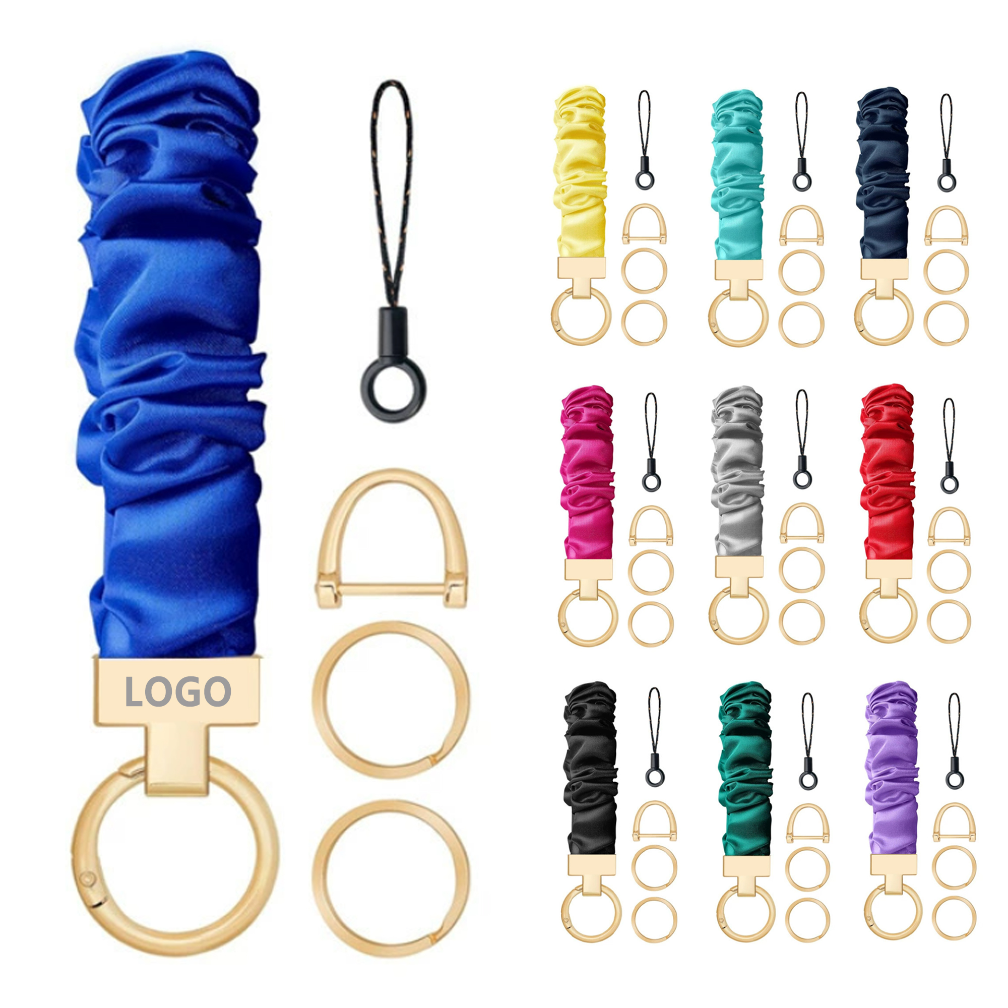 Stretchy Scrunchie Wristlet Keychain 2