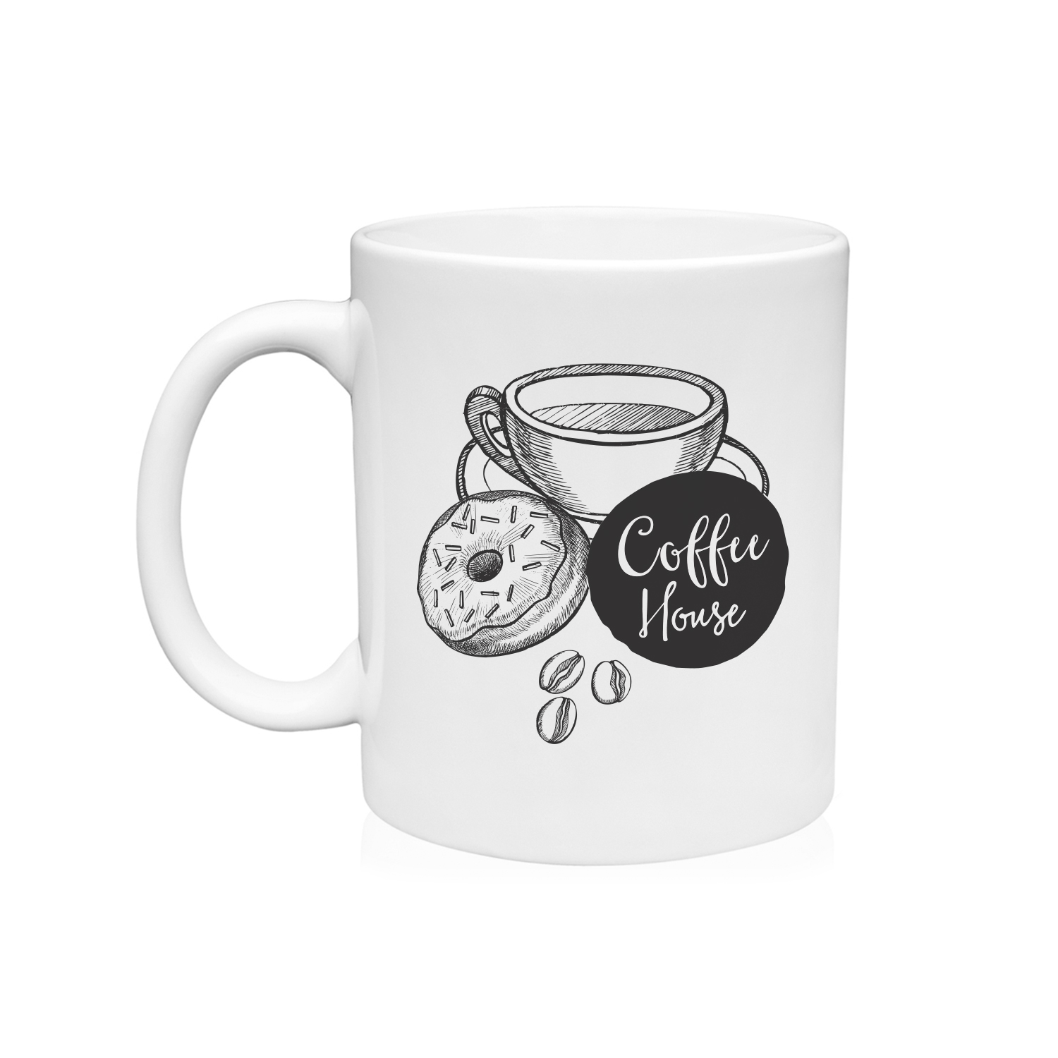 11 oz. Ceramic Custom Mug (1 Color Imprint) 4