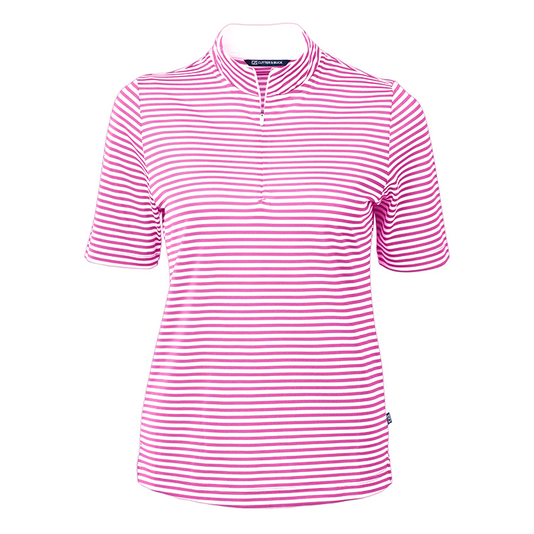 Cutter and Buck Ladies Virtue Eco Pique Stripe Recycled Polo 3