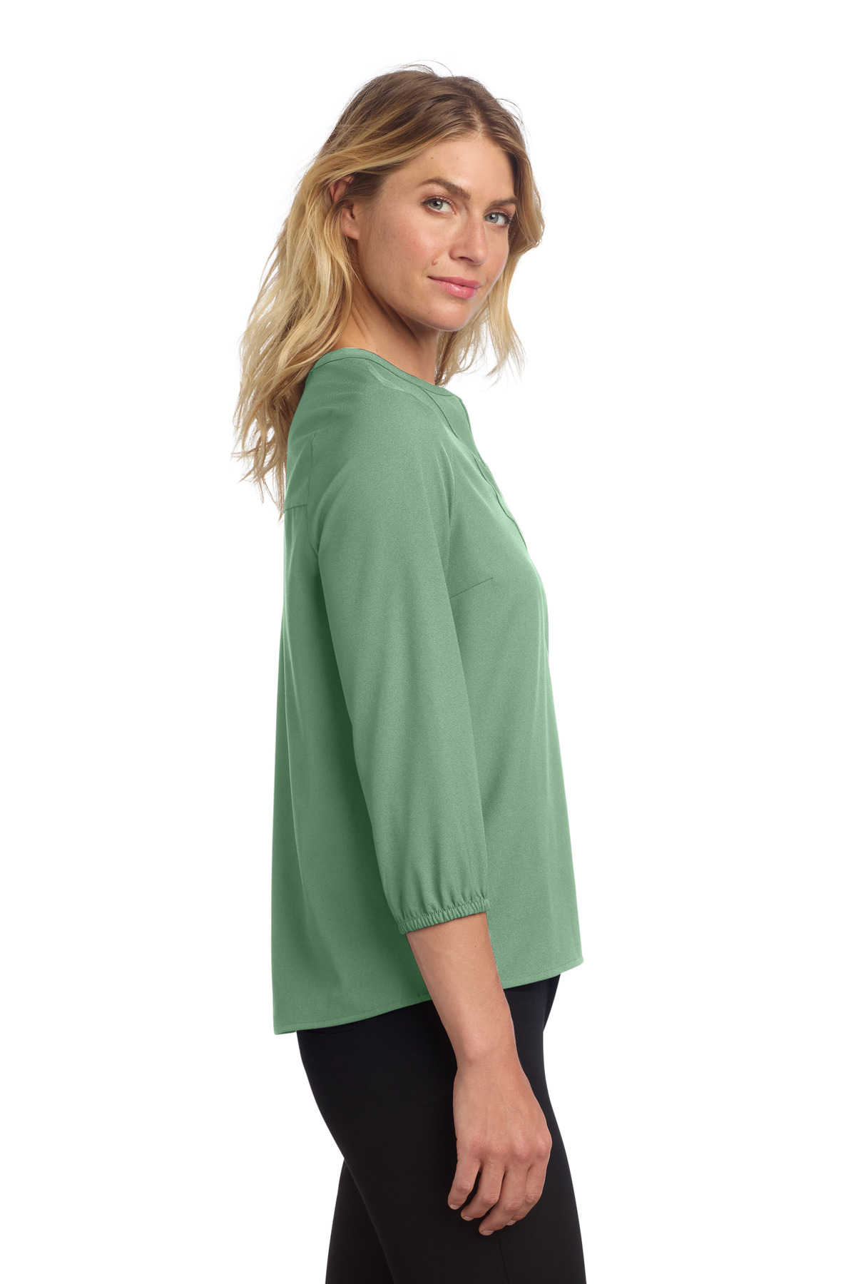 Mercer+Mettle Women's Stretch Crepe 3/4-Sleeve Blouse MM2011 57