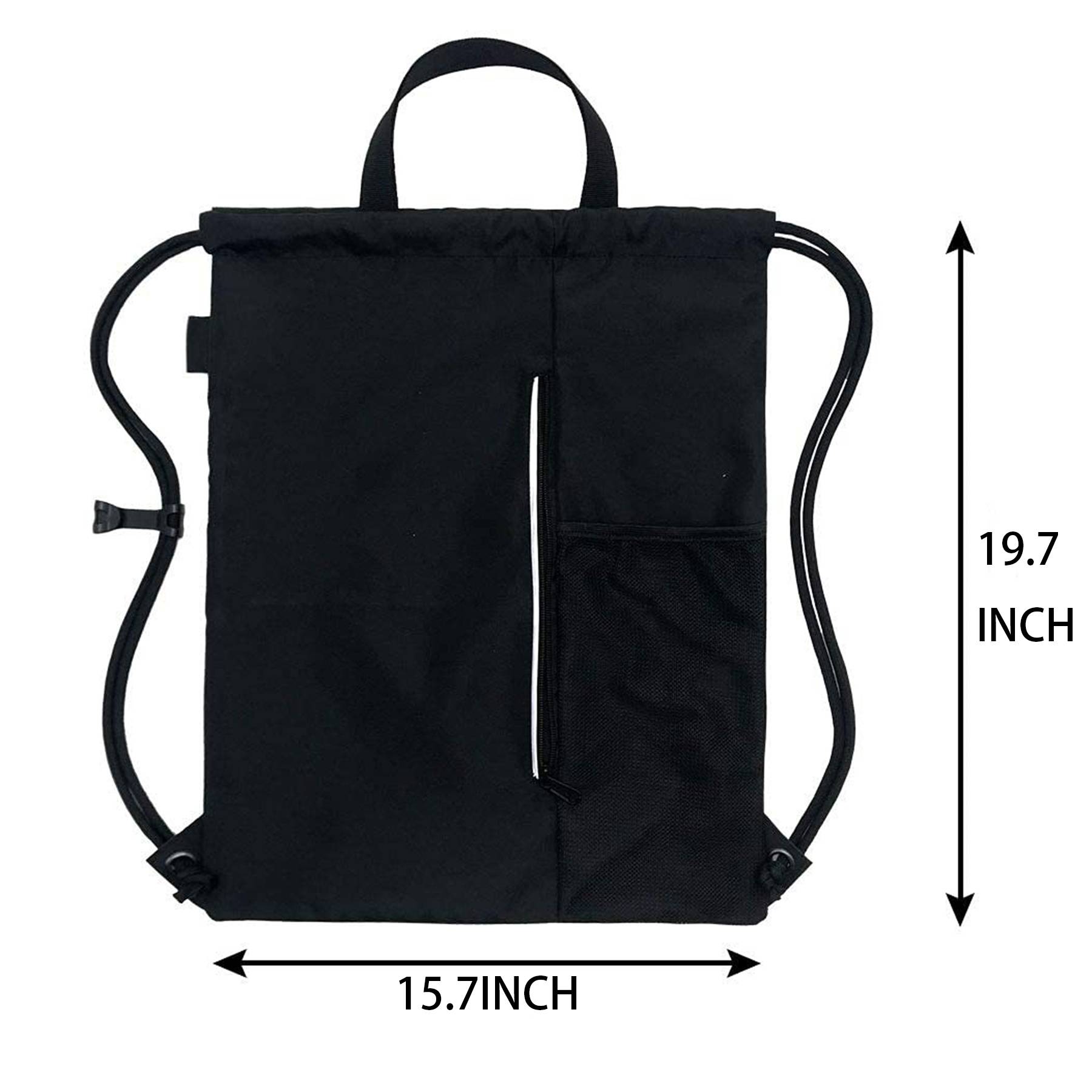 Polyester Sport Gym Sack Waterproof Drawstring Backpack Bag 6